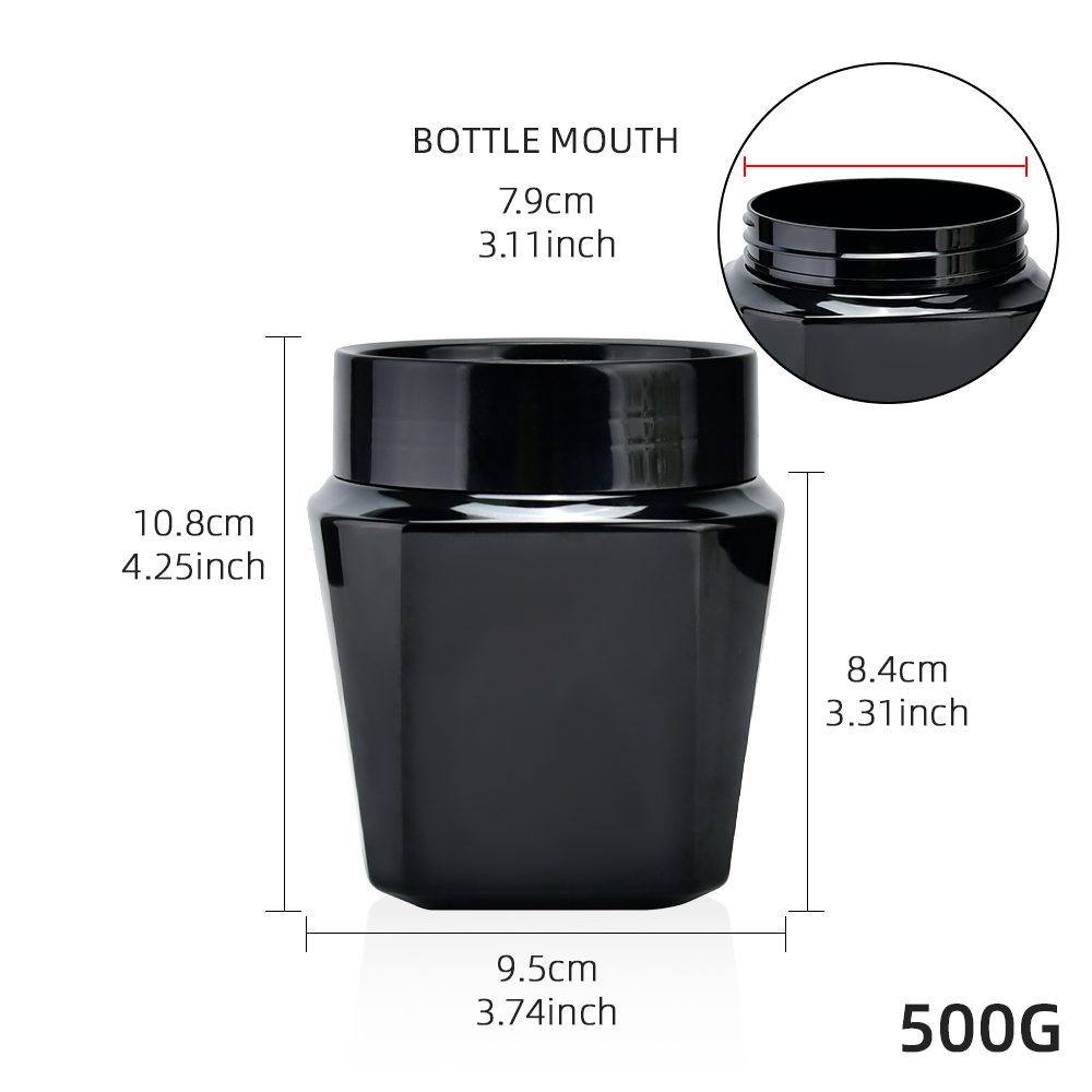 New Design Plastic Body Srcub Conditioner 500g High Quality Skincare Cream Face Mask Cream Plastic Jar with Screw Cap Новый дизайн, пластиковый кондиционер для тела, 500 г, высококачественный крем для ухода за кожей, маска для лица, кремовая пластиковая банка с завинчивающейся крышкой