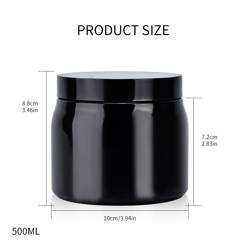 Wholesale Cosmetic Packaging 500ml Empty Plastic Hair Body Scrub Container Jar 500ml Body Butter Plastic Cream Jar 6 оптовых косметических упаковок, 500 мл, пустая пластиковая банка для скраба для волос, банка для тела, 500 мл, пластиковая банка для крема для масла для тела