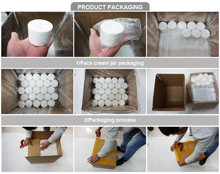 Custom Plastic Cream Container Jar Packaging Изготовленная на заказ упаковка из пластикового контейнера для крема