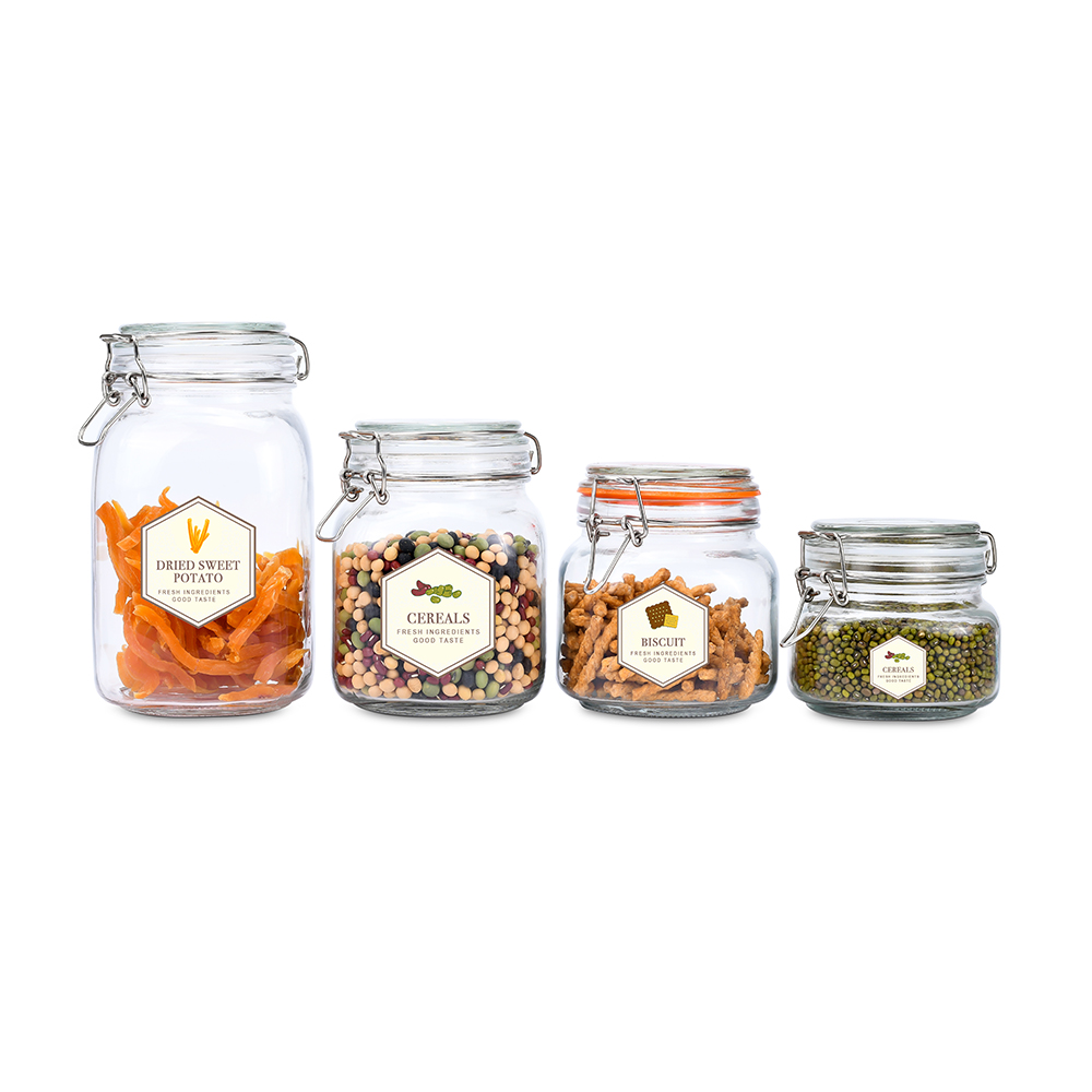 Glass Storage Mason Jar 500ml -1500ml custom Стеклянная банка Mason для хранения 500–1500 мл на заказ