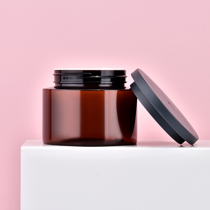 250ml Amber PET Plastic Jars Янтарные пластиковые банки из ПЭТ емкостью 250 мл
